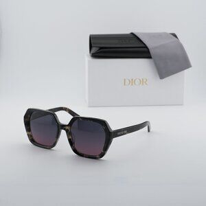Dior DIORMIDNIGHT S2F 29D2 Square Sunglasses - Colored Havana